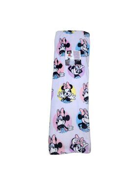 Disney Minnie Mouse Plush Blanket Twin 60" X 90" Soft Polyester Lavender Backgro
